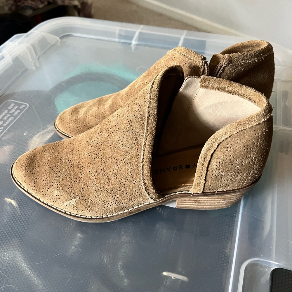 Lucky brand suede ankle booties
